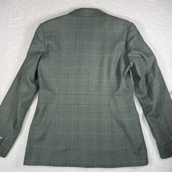 Vintage Liz Claiborne Lizsport Green Plaid Blazer Size Small - Picture 6 of 10